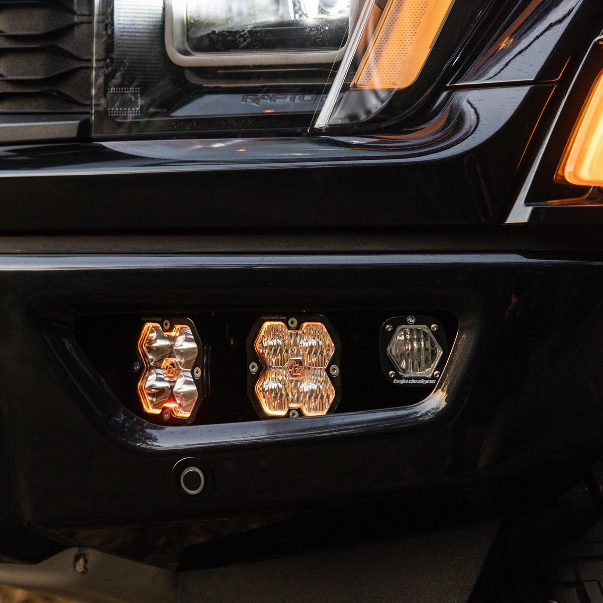 Baja Designs Squadron 2.0 Pro/S1 Fog Pocket Light Kit, Multi-Pattern, Clear for Ford 2021-26 F-150 Raptor 44-0020