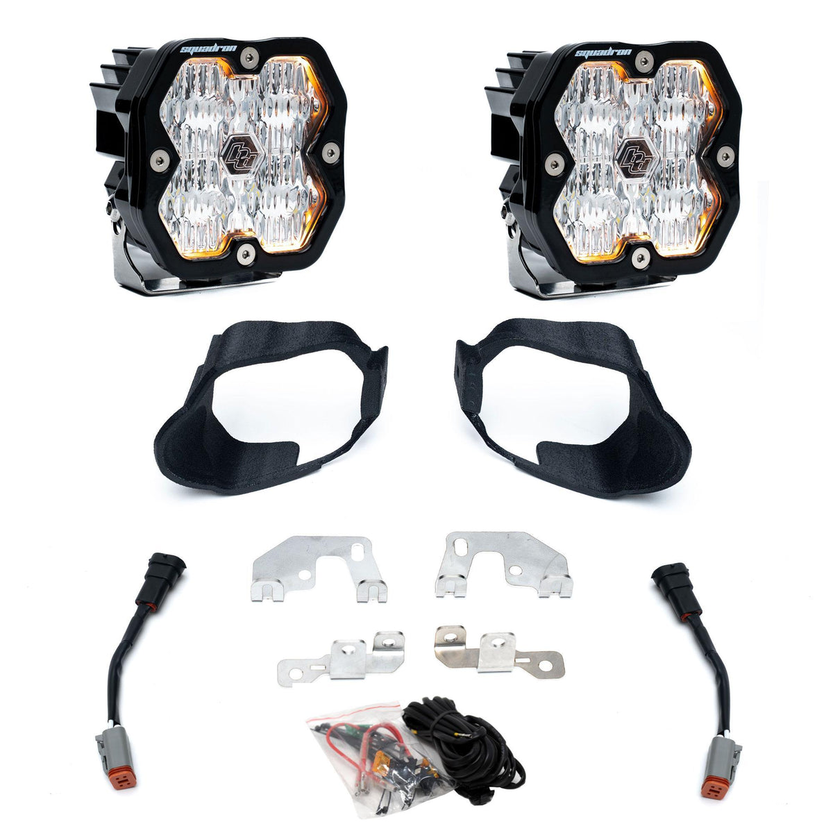 Baja Designs Squadron 2.0 Sport Fog Pocket Light Kit, Wide Cornering, Clear for Mercedes 2019-26 Sprinter Van 1500/2500/3500/3500XD 44-0025