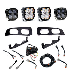 Baja Designs Squadron 2.0 Sport/Squadron SAE Dual Fog Pocket Light Kit, Multi-Pattern, Clear, Toggle Wiring for Ford 2023-26 F-250/350 Super Duty 44-0031