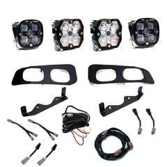 Baja Designs Squadron 2.0 Pro/Squadron SAE Dual Fog Pocket Light Kit, Multi-Pattern, Clear, Toggle Wiring for Ford 2023-26 F-250/350 Super Duty 44-0033