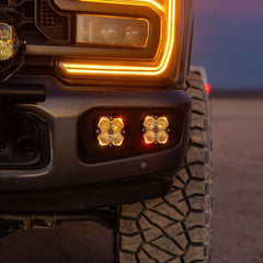 Baja Designs Squadron 2.0 Pro Dual Fog Pocket Light Kit, Multi-Pattern, Clear, Upfitter Wiring for Ford 2023-26 F-250/350 Super Duty 44-0035-UP