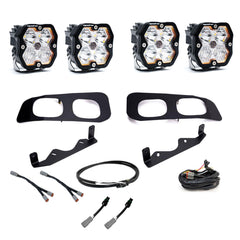 Baja Designs Squadron 2.0 Sport Dual Fog Pocket Light Kit, Multi-Pattern, Clear, Upfitter Wiring for Ford 2023-26 F-250/350 Super Duty 44-0036-UP