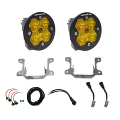 Baja Designs Squadron 2.0 Sport Fog Pocket Light Kit, Wide Cornering, Baja Amber for RAM 2019-25 2500/3500, Big Horn 44-0038