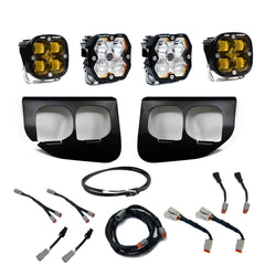 Baja Designs Squadron 2.0 Pro/Squadron SAE Dual Fog Pocket Light Kit, Multi-Pattern, Baja Amber, Upfitter Wiring for Ford 2020-22 F-250/350 Super Duty 44-0040-UP