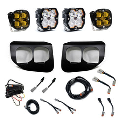 Baja Designs Squadron 2.0 Sport/Squadron SAE Dual Fog Pocket Light Kit, Spot, Baja Amber, Toggle Wiring for Ford 2020-22 F-250/350 Super Duty 44-0042