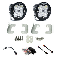 Baja Designs Squadron-R 2.0 Sport Fog Pocket Light Kit, Wide Cornering, Clear for Jeep 2018-26 Wrangler JL, 2020-26 Gladiator JT, with OE Sahara Bumper 44-0049
