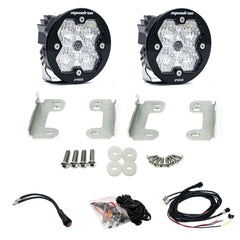 Baja Designs Squadron-R 2.0 Pro Fog Pocket Light Kit, Wide Cornering, Clear for Jeep 2018-26 Wrangler JL, 2020-26 Gladiator JT, with OE Sahara Bumper 44-0050