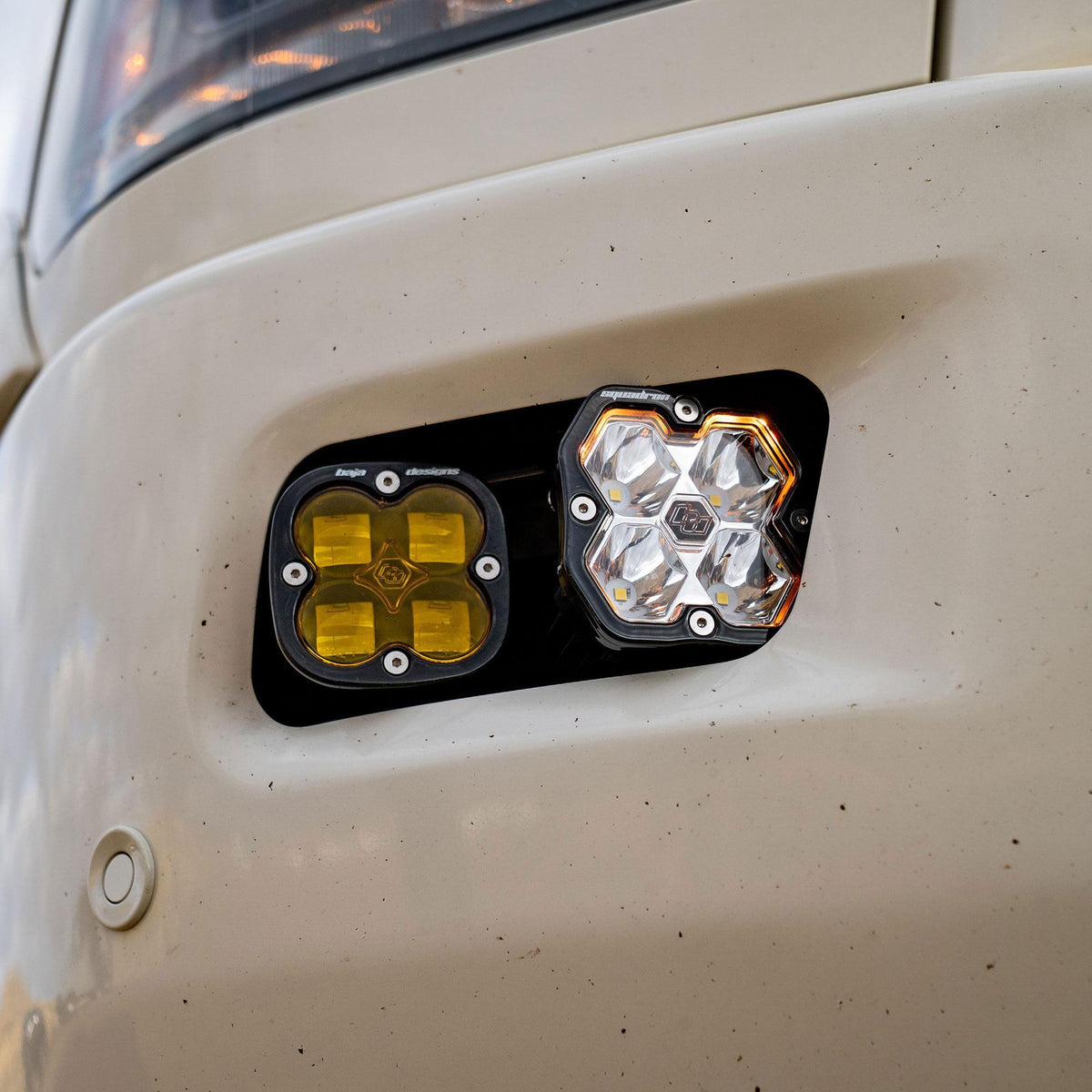 Baja Designs Squadron 2.0 Sport/Squadron SAE Dual Fog Pocket Light Kit, Spot, Baja Amber for RAM 2009-12 1500, 2010-18 2500/3500 44-0053