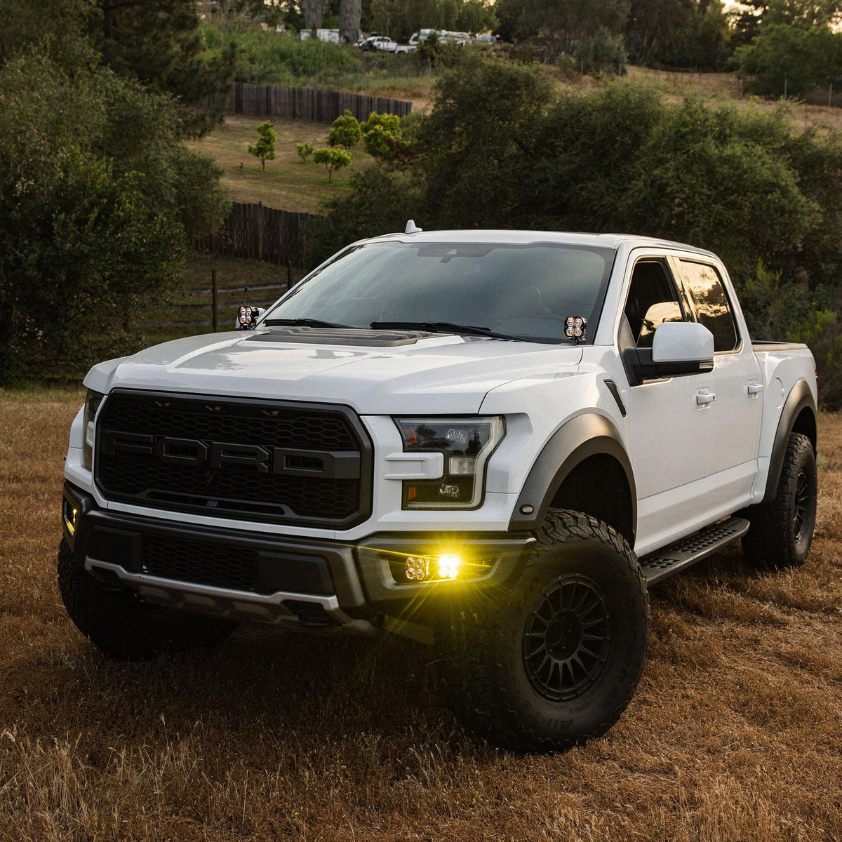 Baja Designs Squadron 2.0 Pro/S2 SAE Pro Fog Pocket Light Kit, Multi-Pattern, Clear for Ford 2017-20 F-150 Raptor 44-0063