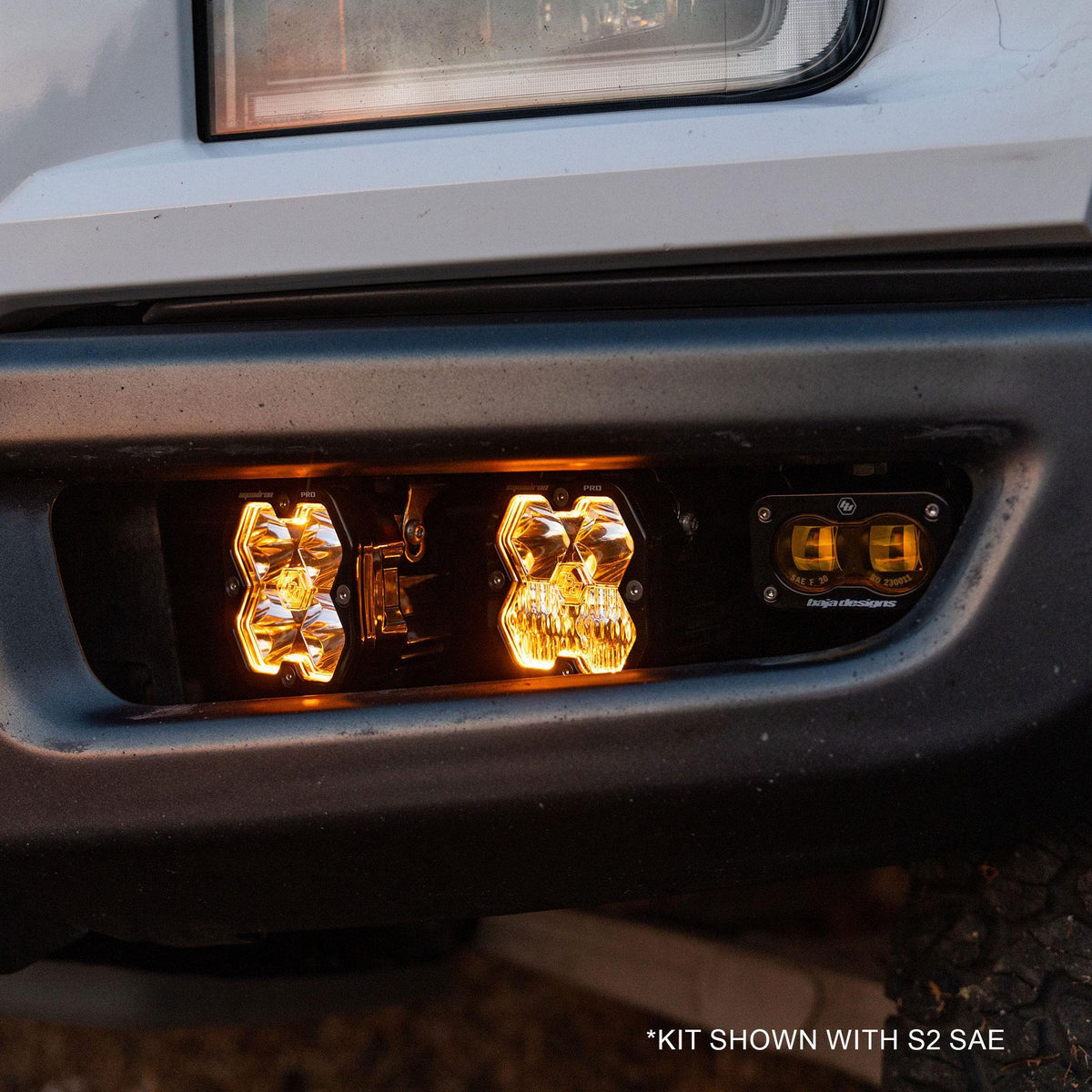 Baja Designs Squadron 2.0 Sport/S2 Sport Fog Pocket Light Kit, Multi-Pattern, Clear for Ford 2017-20 F-150 Raptor 44-0064