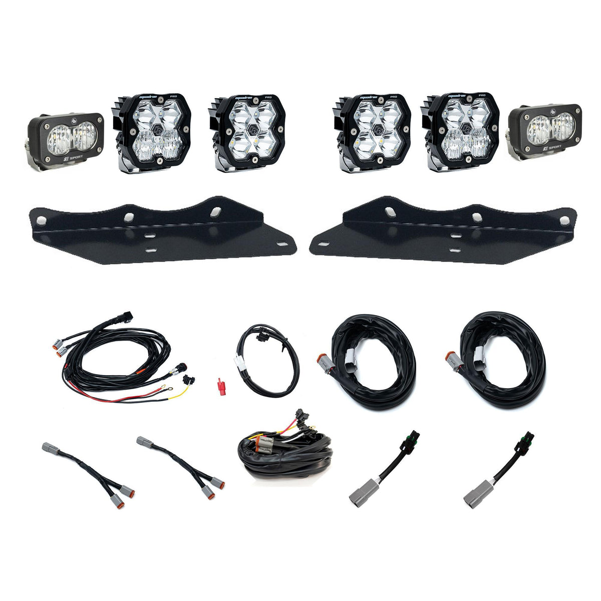 Baja Designs Squadron 2.0 Pro/S2 Sport Fog Pocket Light Kit, Multi-Pattern, Clear for Ford 2017-20 F-150 Raptor 44-0065