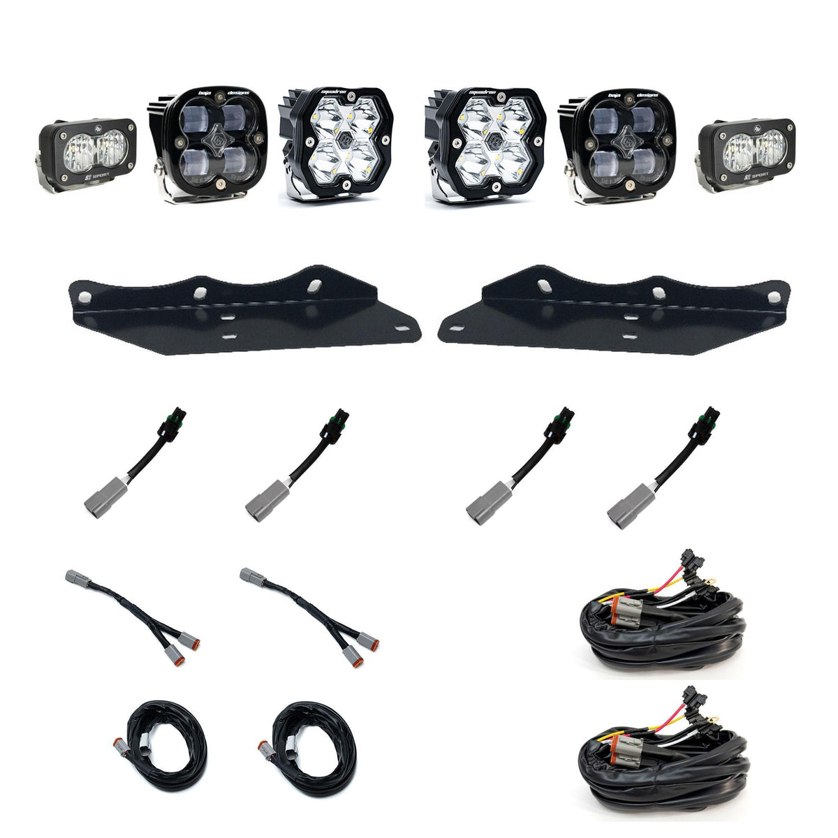 Baja Designs Squadron 2.0 Sport/Squadron SAE/S2 Sport Fog Pocket Light Kit, Multi-Pattern/SAE Fog, Clear for Ford 2017-20 F-150 Raptor 44-0069