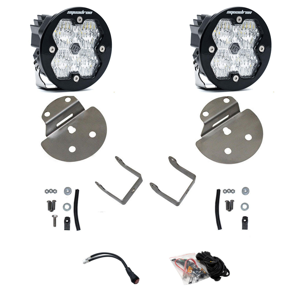 Baja Designs Squadron-R 2.0 Sport Fog Pocket Light Kit, Wide Cornering, Baja Amber for Chevy/GMC 2015-19 Colorado/Canyon/Silverado/Sierra/2500HD/3500HD 44-0074