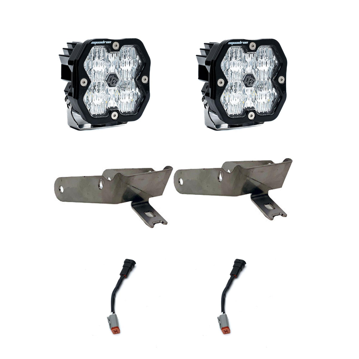 Baja Designs Squadron 2.0 Sport Fog Pocket Light Kit, Wide Cornering, Clear for Ford 1999-10 F-250/350 Super Duty 44-0079
