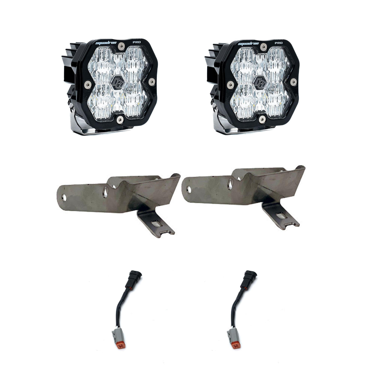Baja Designs Squadron 2.0 Pro Fog Pocket Light Kit, Wide Cornering, Clear for Ford 1999-10 F-250/350 Super Duty 44-0080
