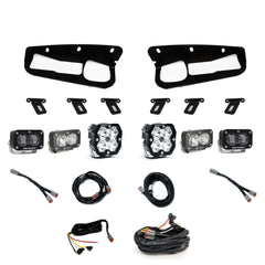 Baja Designs Squadron 2.0 Sport/S2 Sport/S2 SAE Sportsman Fog Pocket Light Kit, Multi-Pattern/SAE Fog, Clear, Upfitter Wiring for Ford 2021-26 Bronco, 2022-24 Bronco Raptor, with Steel Bumper 44-0081-UP