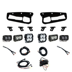 Baja Designs Squadron 2.0 Pro/S2 Pro/S2 SAE Pro Fog Pocket Light Kit, Multi-Pattern/SAE Fog, Clear, Toggle Wiring for Ford 2021-26 Bronco, 2022-24 Bronco Raptor, with Steel Bumper 44-0082