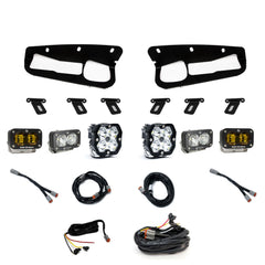 Baja Designs Squadron 2.0 Sport/S2 Sport/S2 SAE Sportsman Fog Pocket Light Kit, Multi-Pattern/SAE Fog, Baja Amber, Upfitter Wiring for Ford 2021-26 Bronco, 2022-24 Bronco Raptor, with Steel Bumper 44-0083-UP