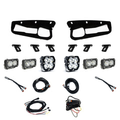 Baja Designs Squadron 2.0 Sport/Dual S2 Sport Sportsmen Fog Pocket Light Kit, Multi-Pattern, Clear, Toggle Wiring for Ford 2021-26 Bronco, 2022-24 Bronco Raptor, with Steel Bumper 44-0086