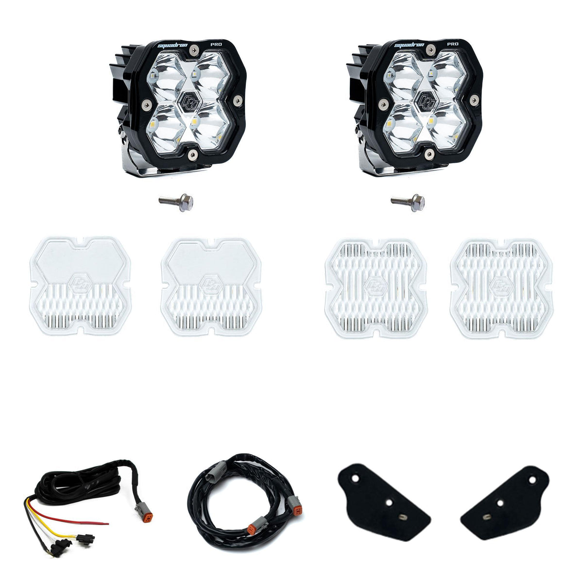 Baja Designs Squadron 2.0 Pro A-Pillar Light Kit, Spot, Clear, Upfitter Wiring for Ford 2021-26 Bronco, 2022-24 Bronco Raptor 44-0087-UP