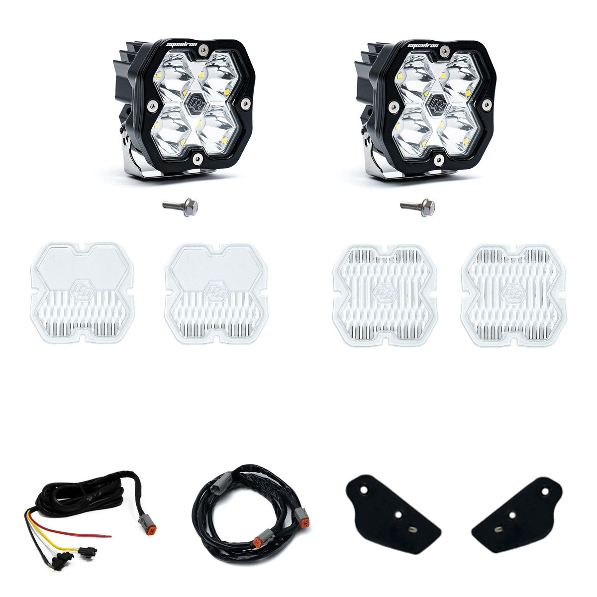 Baja Designs Squadron 2.0 Sport A-Pillar Light Kit, Spot, Clear, Upfitter Wiring for Ford 2021-26 Bronco, 2022-24 Bronco Raptor 44-0088-UP