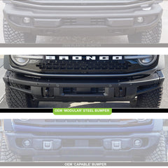 Baja Designs XL Pro Linkable Sport Bumper Light Kit, Multi-Pattern, Clear, Toggle Wiring for Ford 2021-26 Bronco, 2022-26 Bronco Raptor, with OE Steel Bumper 44-7775
