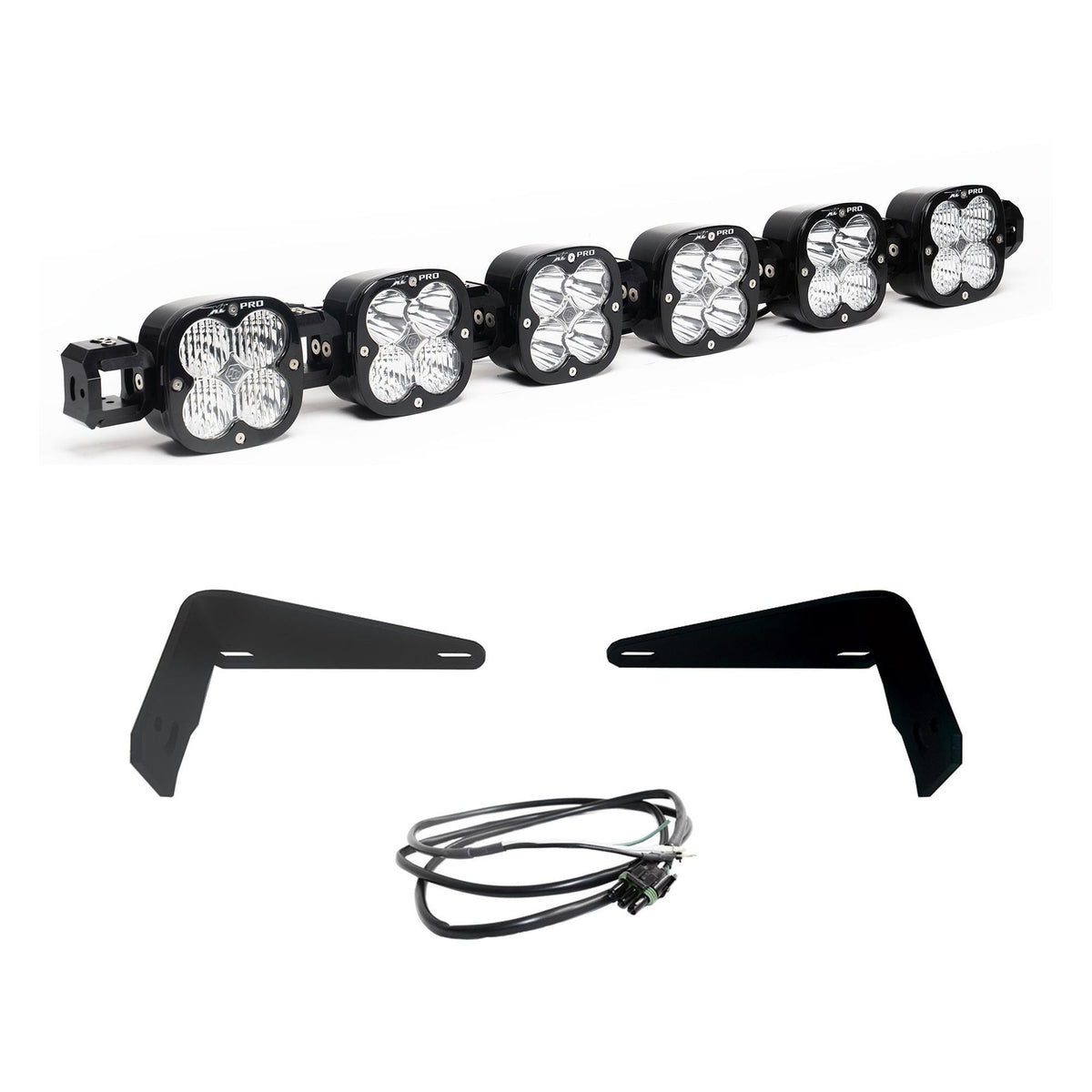 Baja Designs XL Pro Linkable Sport Bumper Light Kit, Multi-Pattern, Clear, Upfitter Wiring for Ford 2021-26 Bronco, 2022-26 Bronco Raptor, with OE Steel Bumper 44-7775-UP