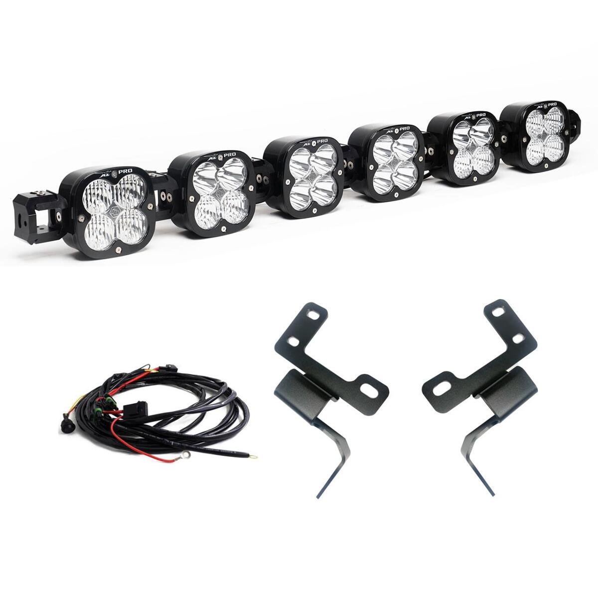 Baja Designs XL Pro Linkable Sport Bumper Light Kit, Multi-Pattern, Clear, Upfitter Wiring for Ford 2021-26 Bronco, with OE Plastic Bumper 44-7776