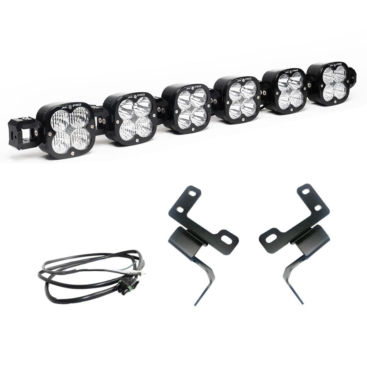 Baja Designs XL Pro Linkable Sport Bumper Light Kit, Multi-Pattern, Clear, Toggle Wiring for Ford 2021-26 Bronco, with OE Plastic Bumper 44-7776-UP