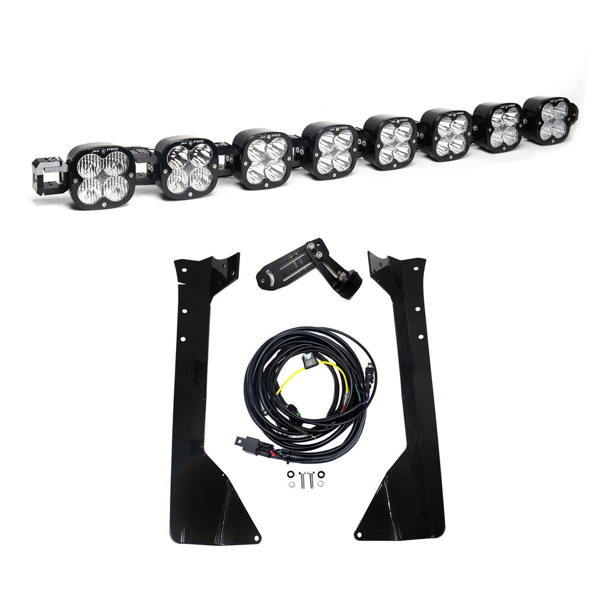 Baja Designs XL Pro Linkable Roof Mount Kit, Multi-Pattern, Clear for Jeep 2007-18 Wrangler JK 44-7851