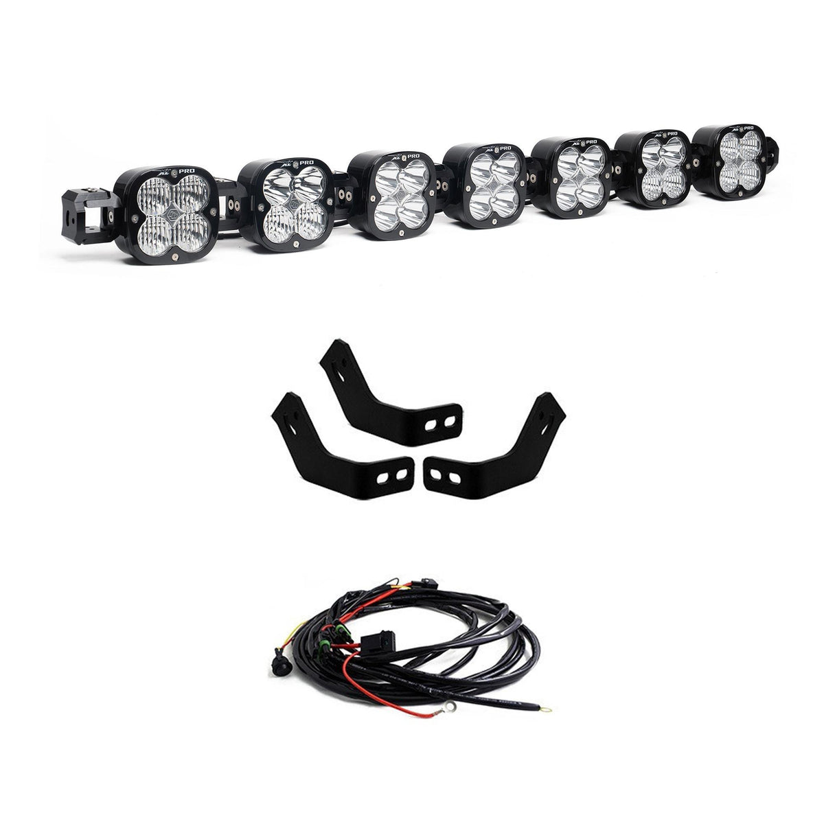 Baja Designs 7XL Pro Linkable Roof Light Bar Kit for Prinsu Roof Racks, Multi-Pattern, Clear 44-7890