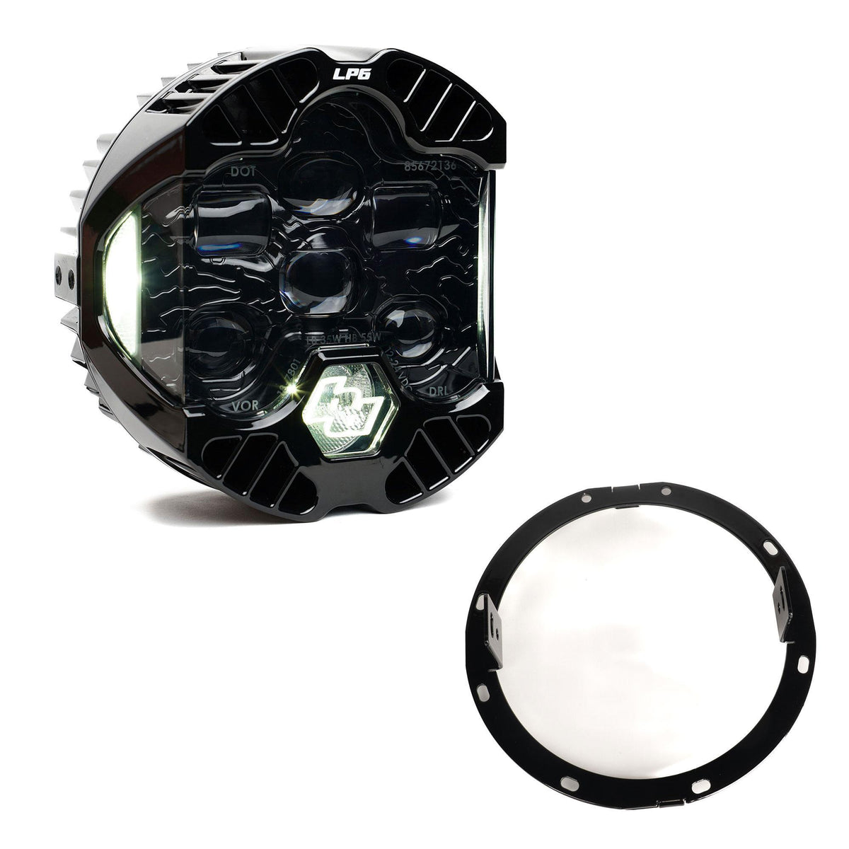 Baja Designs DOT LP6 LED Headlight Kit, White for 2014-2023 Harley Davidson Street Glide 44-8114