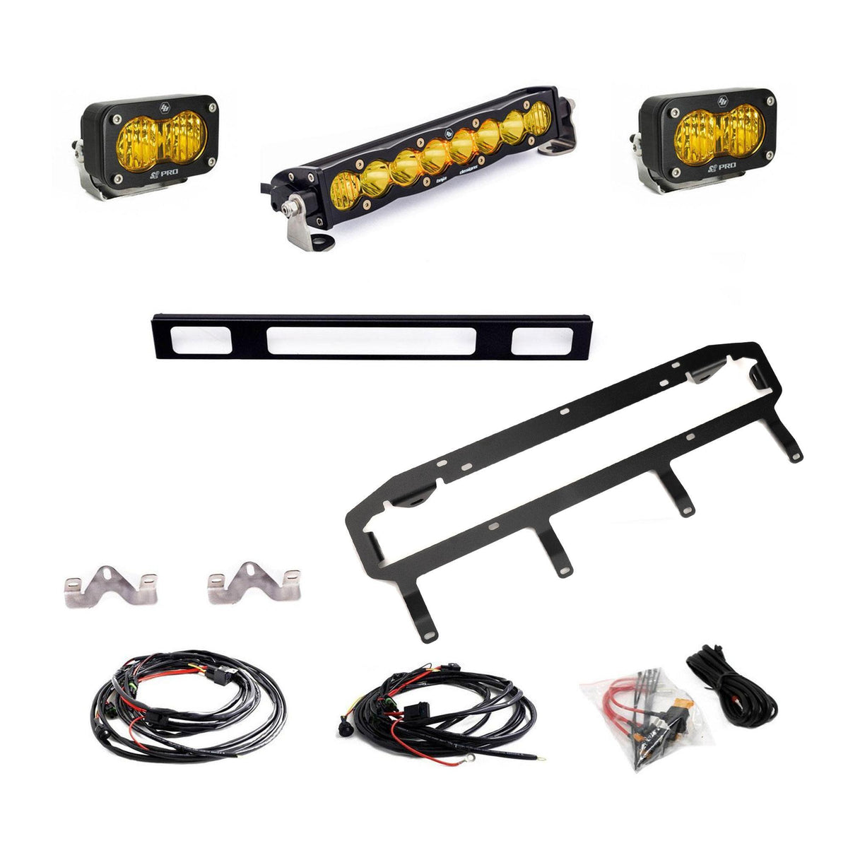 Baja Designs S8 10 in./S2 Pro Grille Light Replacement Kit, Baja Amber for 2025-2026 Toyota 4Runner TRD Pro 44-8294
