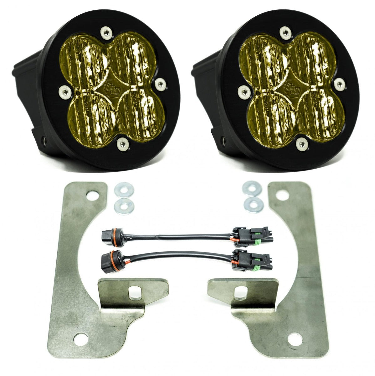 Baja Designs 447723 Fog Light Squadron-R Fog Pocket Kit Amber