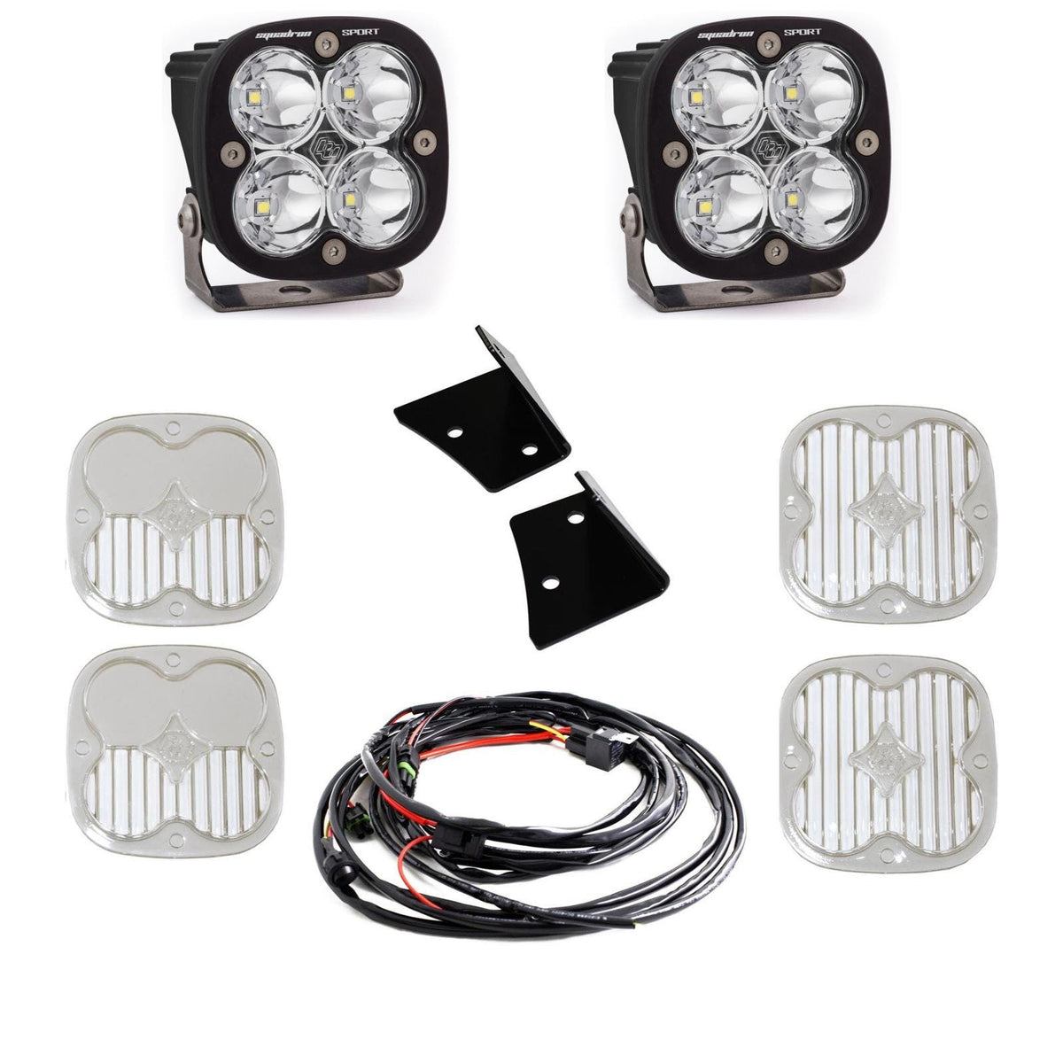 Baja Designs 447796 Jeep, JK Squadron Sport Spot A-Pillar Kit Baja Designs