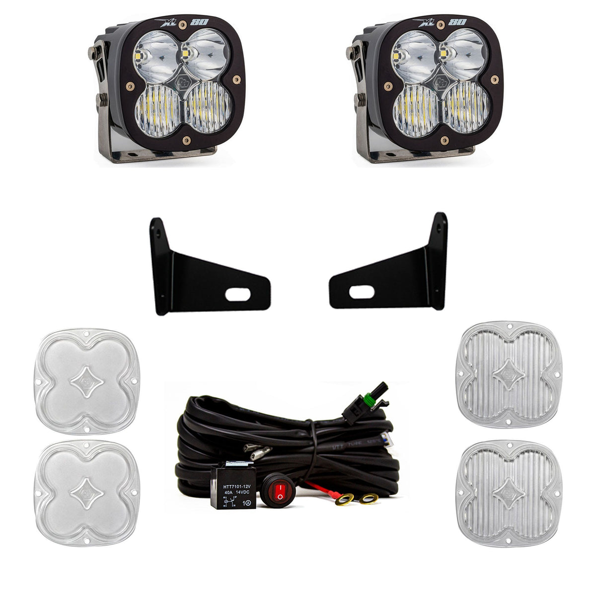 Baja Designs 447804 XL80 A-Pillar Kit, Maverick X3 Driving/Combo Clear Baja Designs