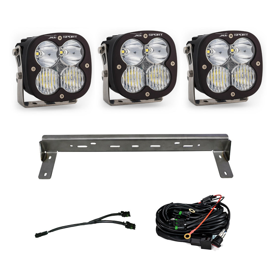 Baja Designs XL Sport Bumper Light Kit, Driving/Spot/Wide Cornering for Chevy 2015-2019 Silverado 2500/3500 HD 447840