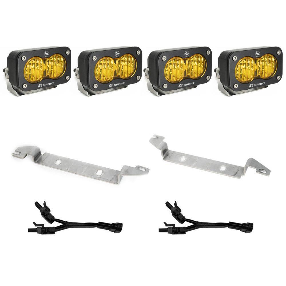 Baja Designs S2 Sport Fog Pocket Kit, Wide Cornering, Baja Amber for Toyota 2022-26 Tundra 448081