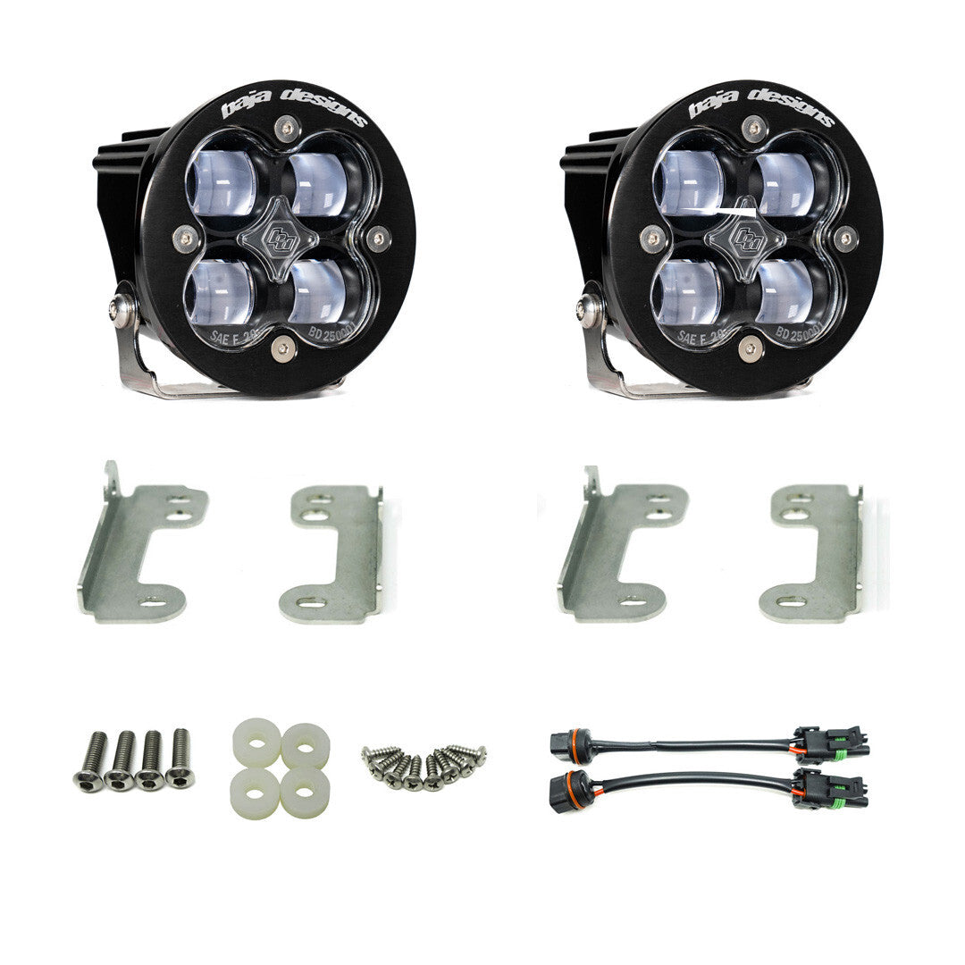 Baja Designs Squadron-R SAE Fog Pocket Light Kit, Clear for Jeep 2007-09 Wrangler JK, with Standard OE Bumper 448142