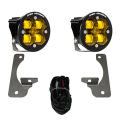 Baja Designs Squadron-R SAE Fog Pocket Light Kit, Baja Amber for Jeep 2007-09 Wrangler JK, with Premium OE Bumper 448145