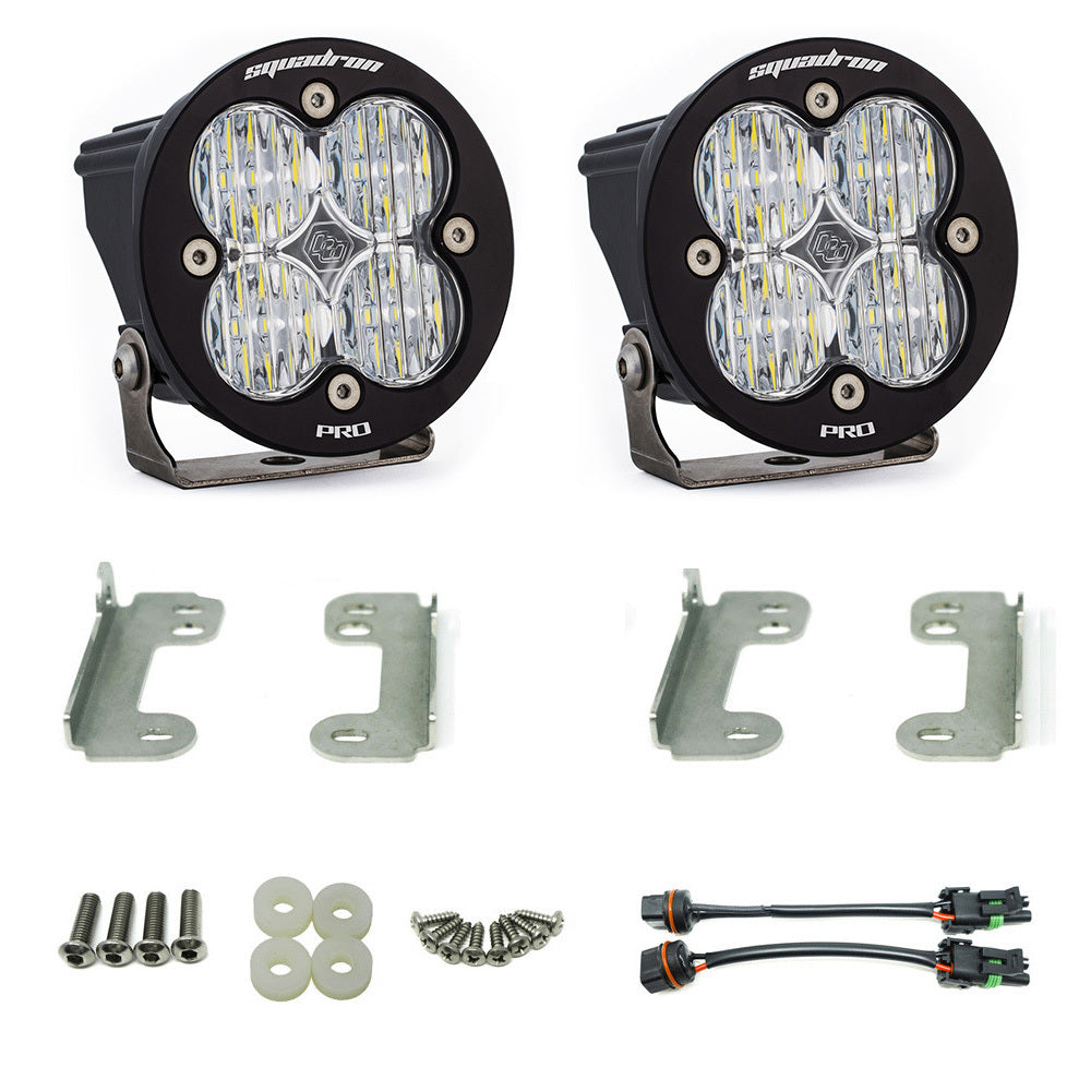Baja Designs Squadron-R Pro Fog Pocket Light Kit, Clear for Jeep 2007-09 Wrangler JK, with Standard OE Bumper 448148