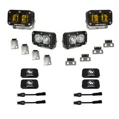 Baja Designs S2 SAE Amber/S2 Pro Fog Pocket Kit for Ford 2021-26 F-150 Raptor, 2023-26 Bronco Raptor, 2024-26 F-150 Raptor 37/R 448183