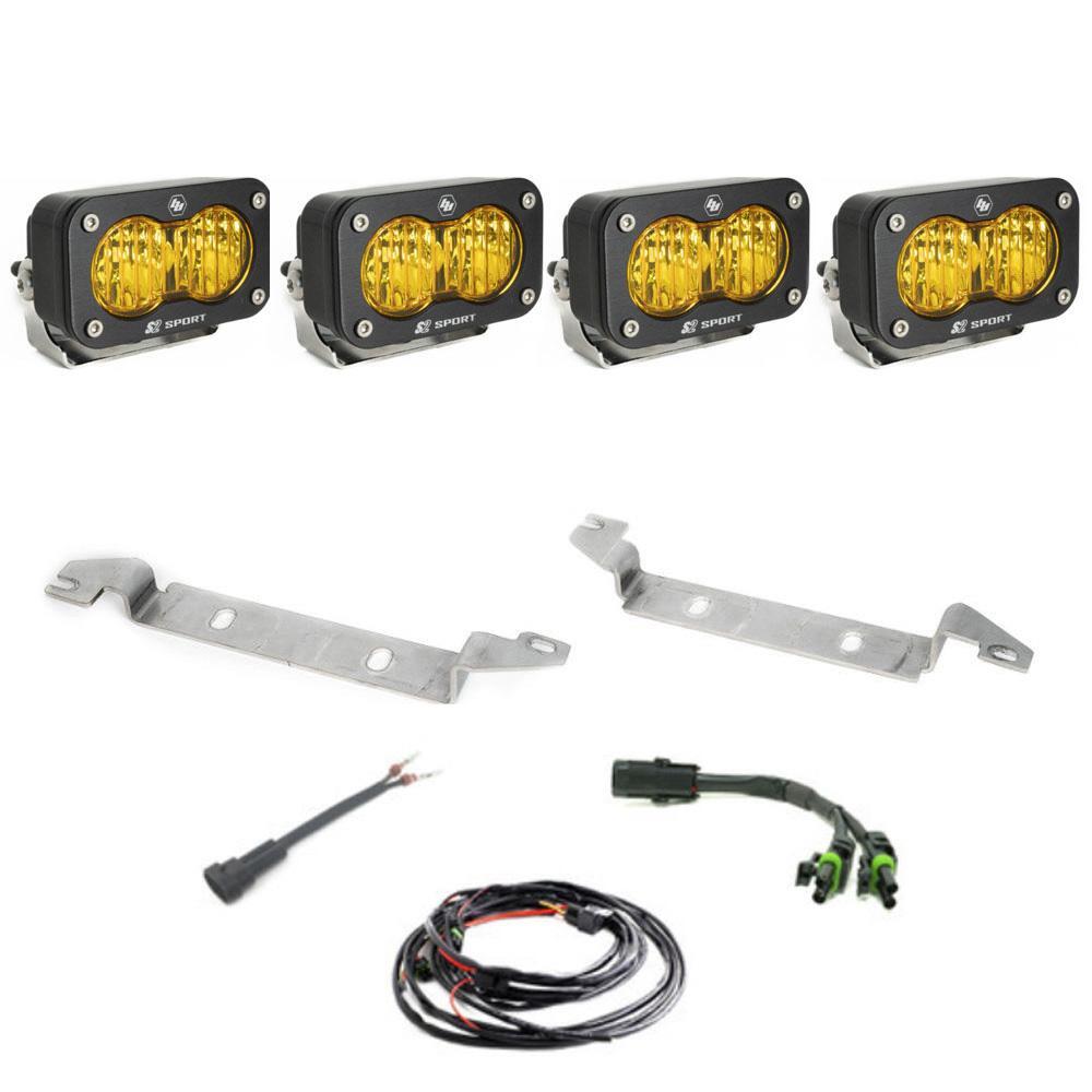Baja Designs S2 Sport Fog Light Replacement Kit, Wide Cornering, Baja Amber for 2023-26 Toyota Sequoia 448185