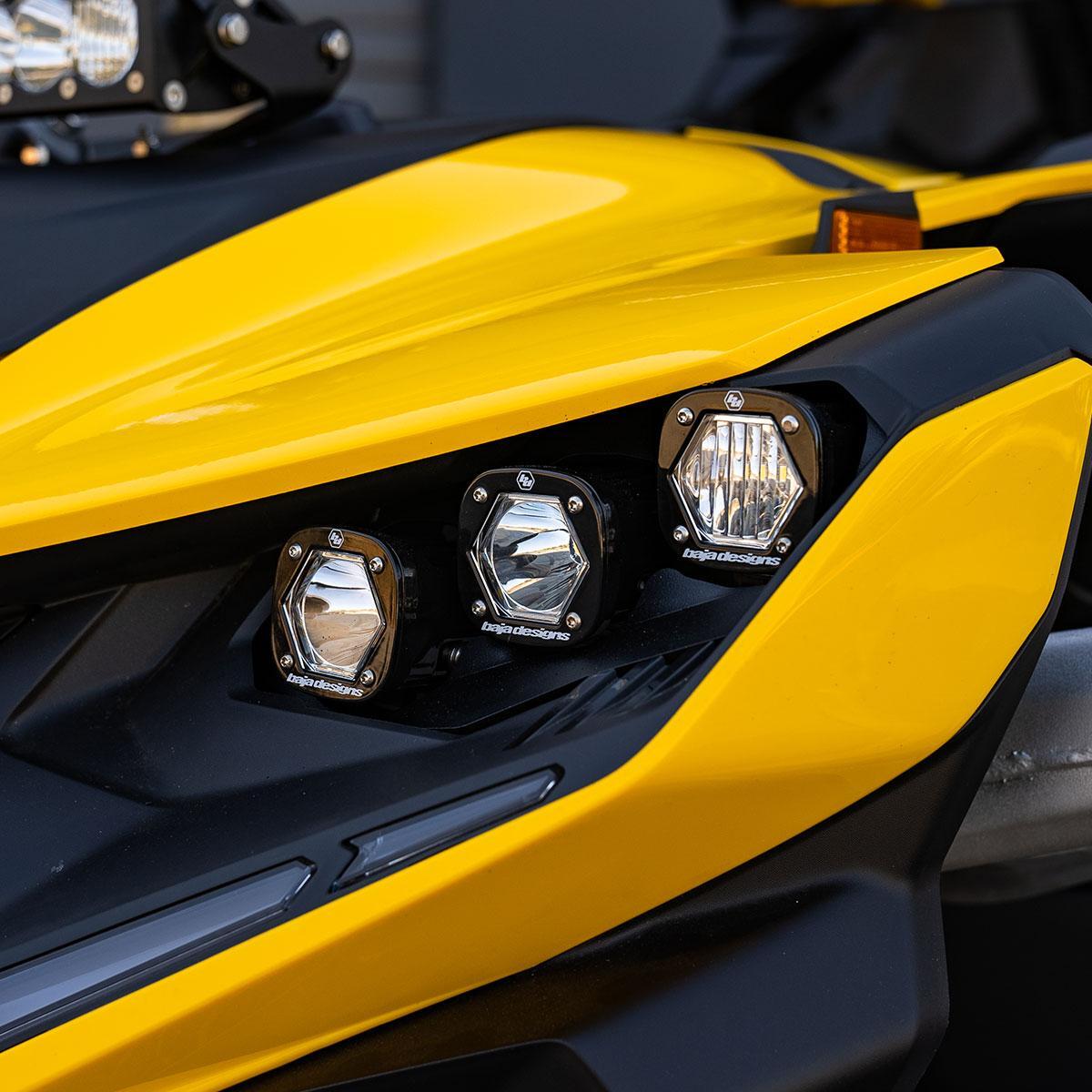 Baja Designs Triple S1 Headlight Kit for Can-Am Maverick R 448186