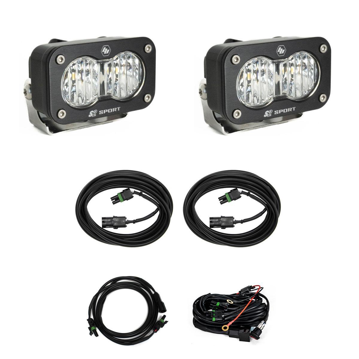 Baja Designs S2 Sport Dual Reverse Light Kit, Wide Cornering, Clear, Toggle Wiring for 2023-On Ford F-250/350 Super Duty 448209