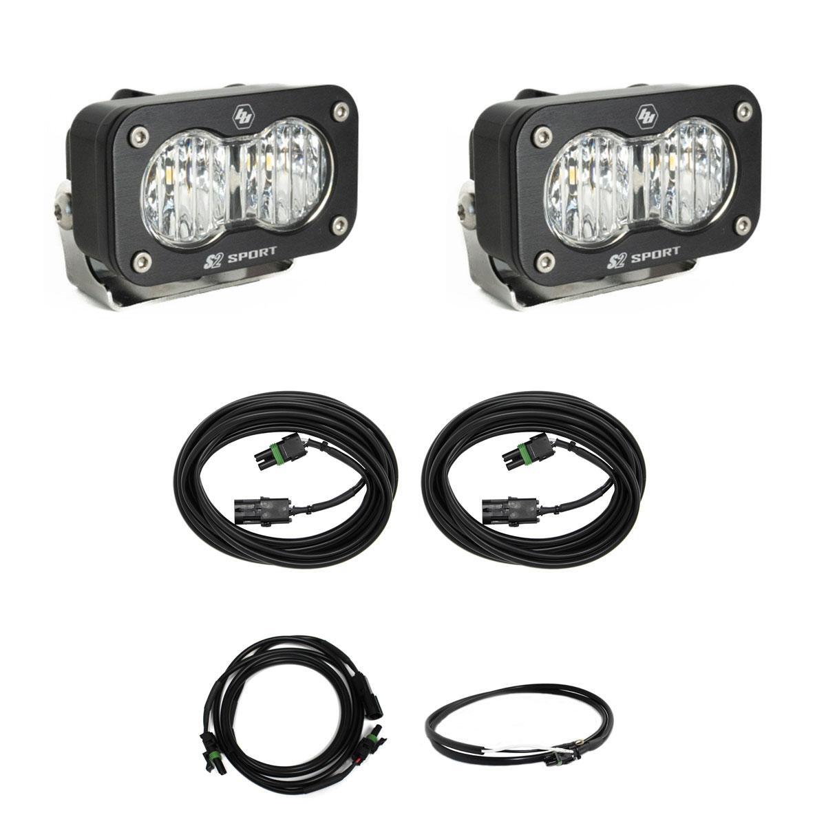 Baja Designs S2 Sport Dual Reverse Light Kit, Wide Cornering, Clear, Upfitter Wiring for 2023-On Ford F-250/350 Super Duty 448209UP