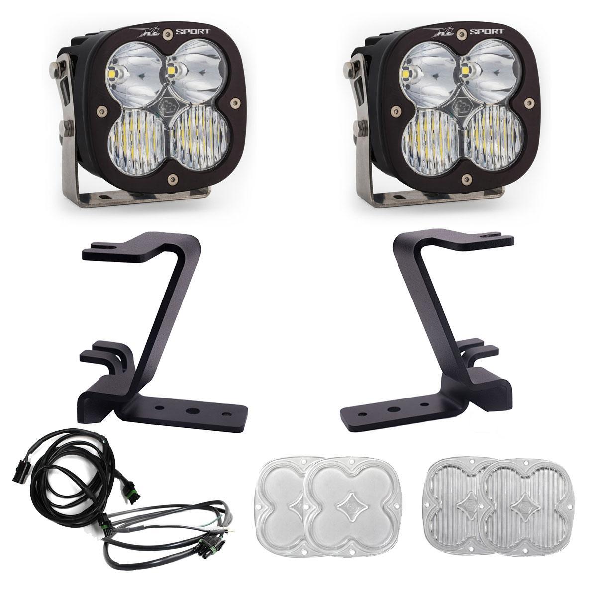 Baja Designs XL Sport A-Pillar Kit, Driving/Combo, Clear, Upfitter Wiring for 2023-26 Ford F-250/350 Super Duty 448210UP