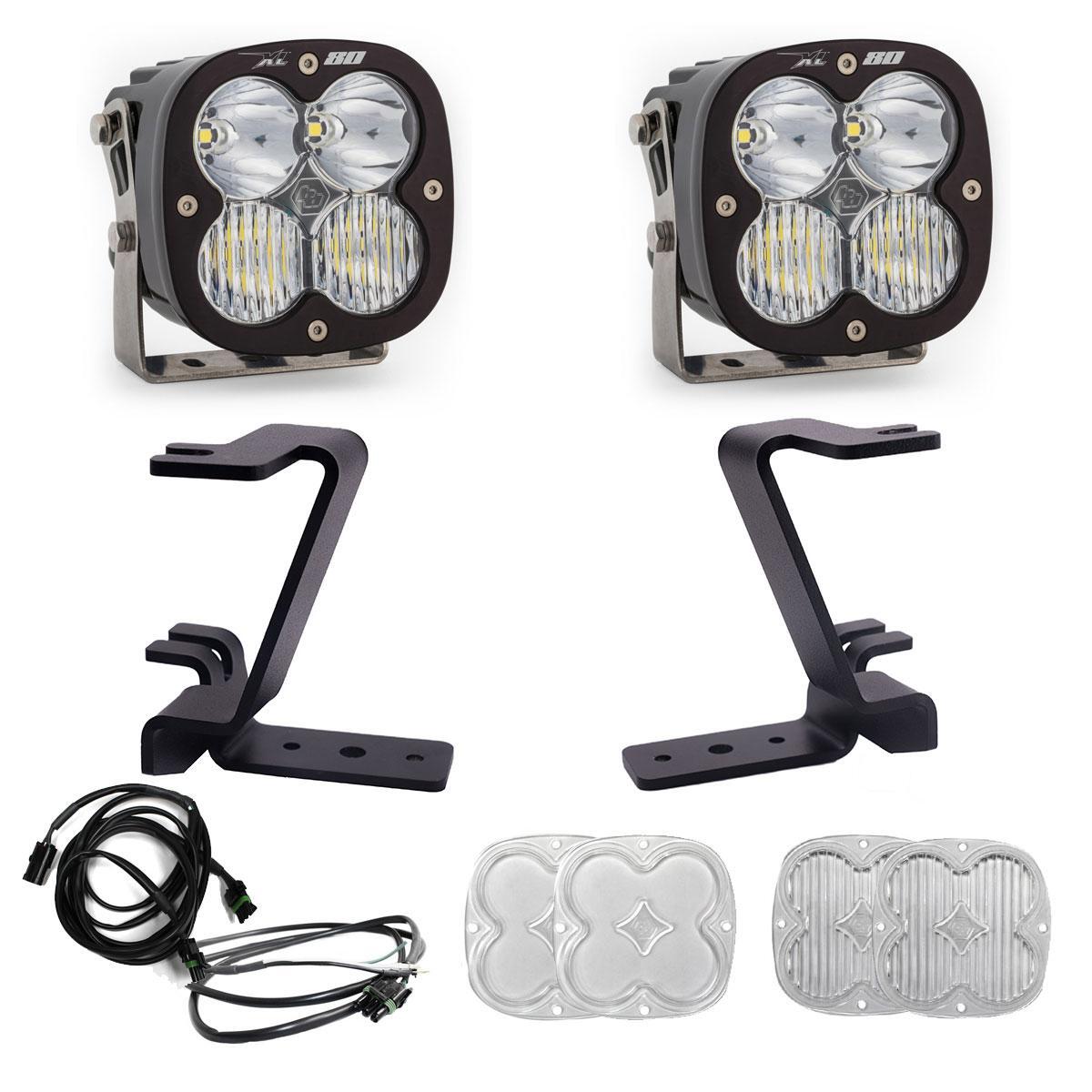 Baja Designs XL80 A-Pillar Kit, Driving/Combo, Clear, Upfitter Wiring for 2023-26 Ford F-250/350 Super Duty 448212UP