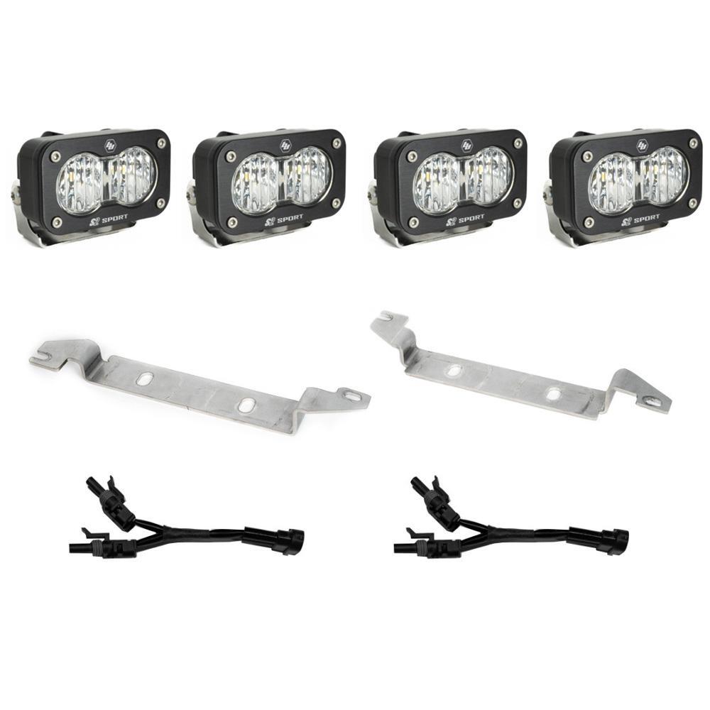 Baja Designs S2 Sport Dual Fog Pocket Light Kit, Wide Cornering, Clear for Toyota 2024-2026 Tacoma 448238