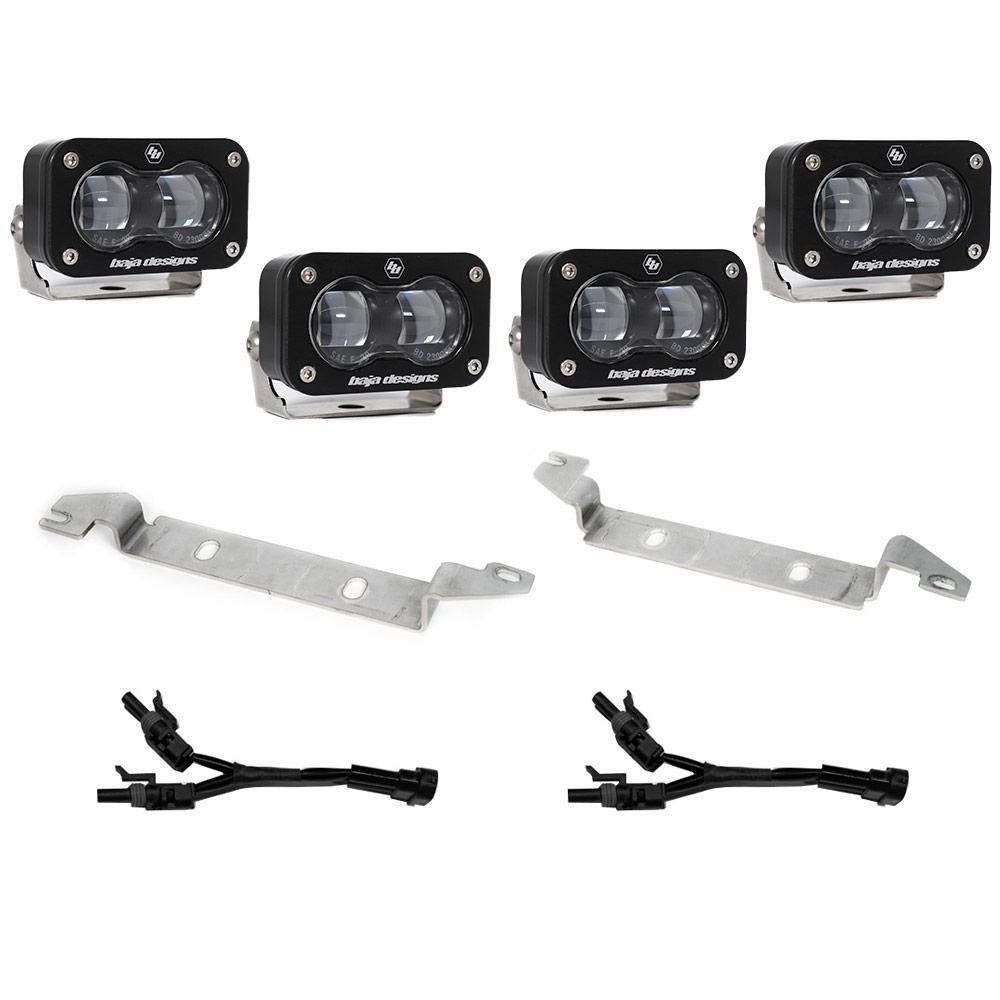 Baja Designs S2 SAE OEM Fog Light Replacement Kit, SAE Spot, Clear for 2024-2026 Toyota Tacoma 448239
